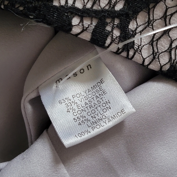 Mason Black Lace Overlay Strapless Mini Dress Bust Wire Boning Dress Size 4 - Picture 13 of 13